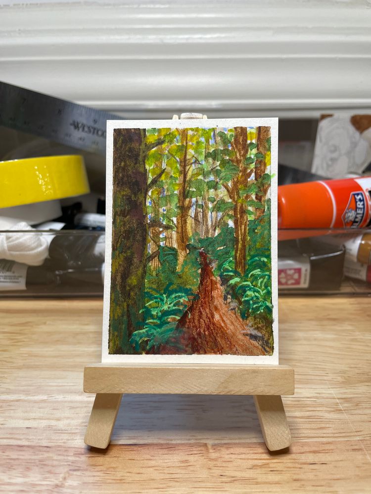 ACEO Original Art Woodland Trail