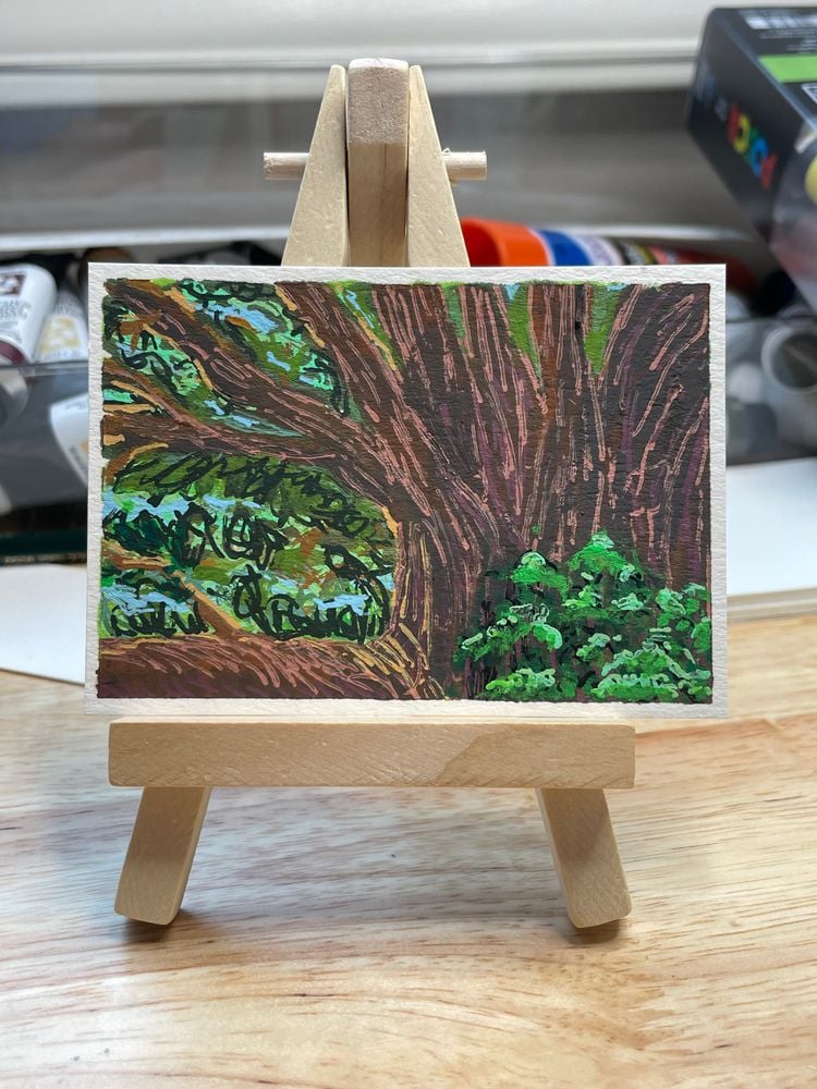 ACEO Original Artwork of Tree Canopy